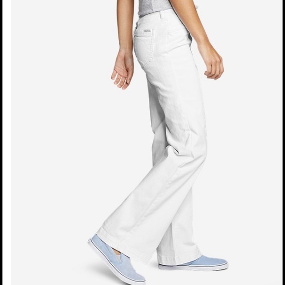 NWT Eddie Bauer curvy trouser white jeans size 10 - Picture 3 of 6